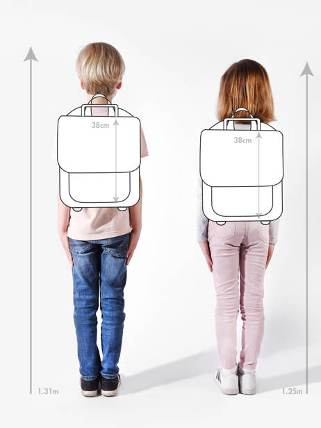Boekentas Op Wieltjes 2 Compartimenten Tann's Blauw les fantaisies f 42265 ander zicht 1
