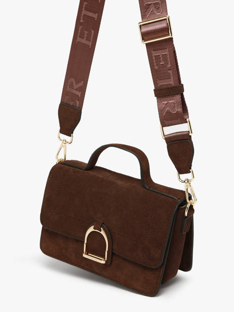 Cross Body Tas Altesse Suede Etrier Bruin altesse suede EASU048S ander zicht 1