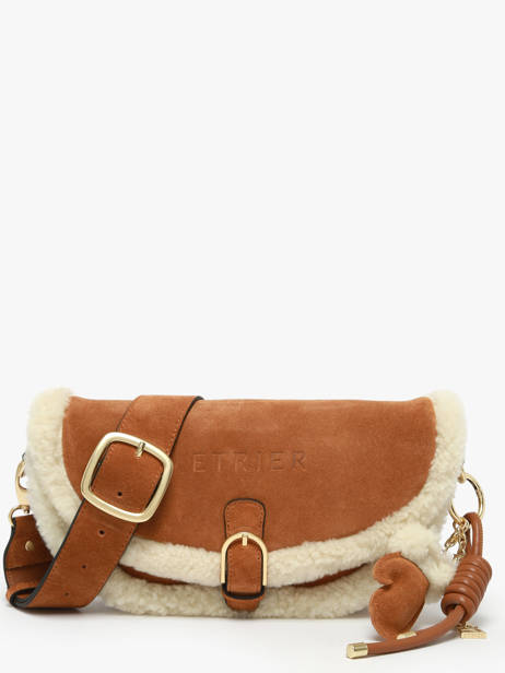 Cross Body Tas Alpin Leder Etrier Bruin alpin EALP050S