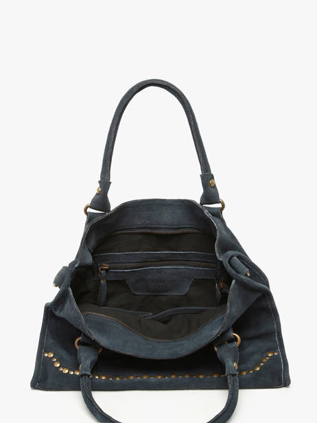 Handtassen Houston Leder Basilic pepper Blauw houston BHOU22 ander zicht 3