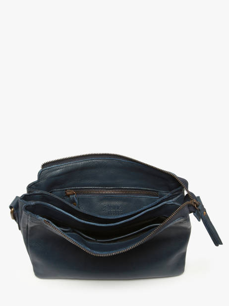 Cross Body Tas Cow Leder Basilic pepper Blauw cow BCOW83 ander zicht 3