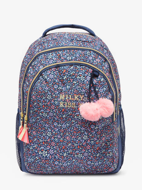 Rugzak 2 Compartimenten Milky kiss Blauw floral fame 3700526