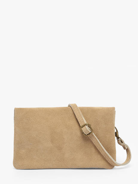 Cross Body Tas Velvet Leder Milano Beige velvet VE23067 ander zicht 4
