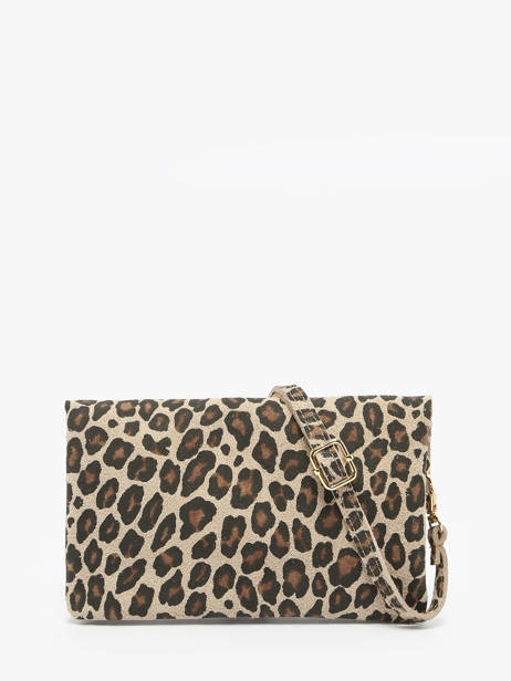 Cross Body Tas Velvet Leopardo Leder Milano Beige velvet leopardo VL23067 ander zicht 4