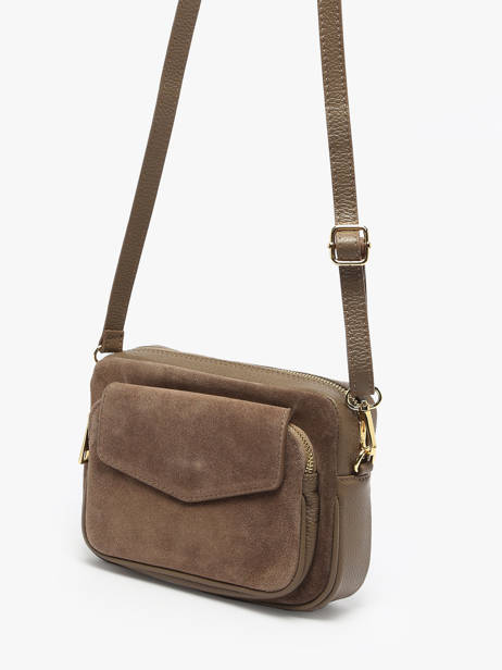 Cross Body Tas Velvet Caviar Leder Milano Bruin velvet caviar VC25067 ander zicht 2