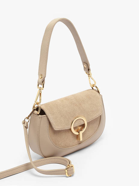 Cross Body Tas Velvet Caviar Leder Milano Beige velvet caviar VC25068 ander zicht 2