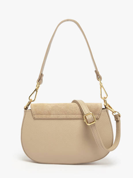Cross Body Tas Velvet Caviar Leder Milano Beige velvet caviar VC25068 ander zicht 4