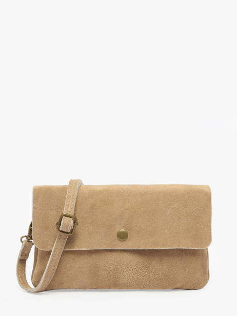 Cross Body Tas Velvet Leder Milano Beige velvet VE23067