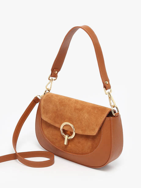 Cross Body Tas Velvet Caviar Leder Milano Bruin velvet caviar VC25069 ander zicht 2