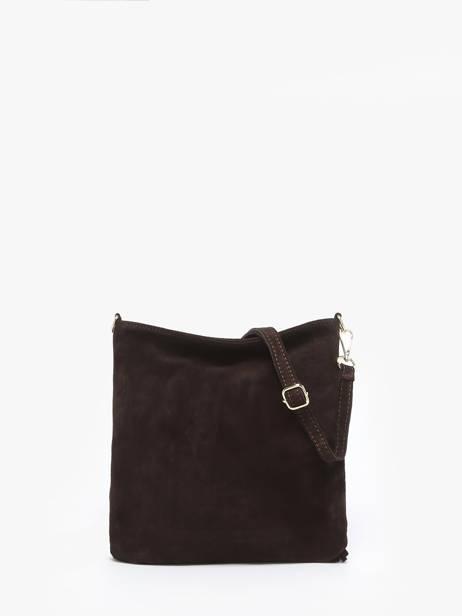 Cross Body Tas Velvet Leder Milano Bruin velvet VE25061 ander zicht 4