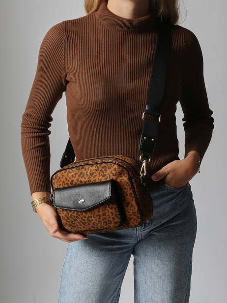 Cross Body Tas Leonie Hexagona Bruin leonie 5120198 ander zicht 1