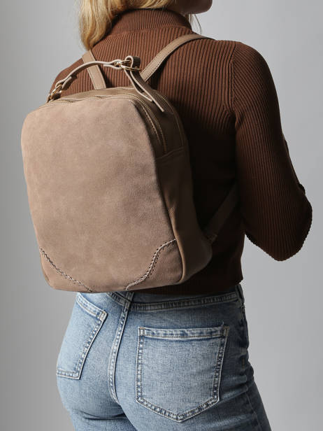 Rugzak Torrow Beige brodery TBRO02 ander zicht 1