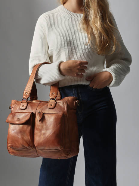 Schoudertas Heritage Leder Biba Bruin heritage KEO2L ander zicht 1