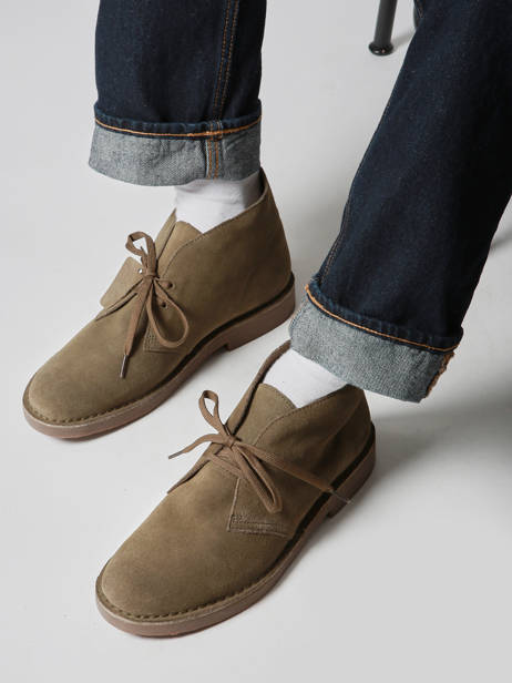 Enkellaarzen Desert Uit Leder Clarks Groen men 26183838 ander zicht 1