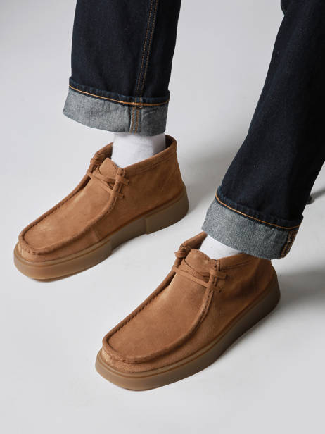 Enkelhoge Derby Veterschoenen Torview Uit Leder Clarks Bruin men 26184609 ander zicht 1