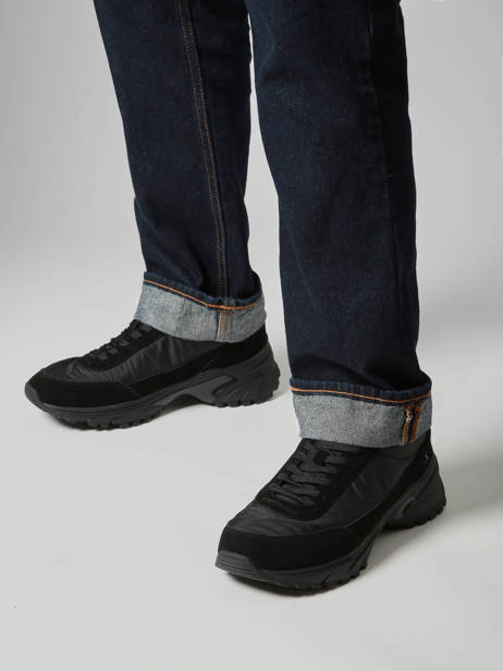 Sneakers Uit Leder Calvin klein jeans Zwart men YM01292 ander zicht 1