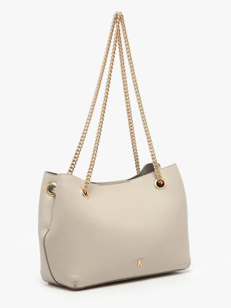 Schoudertas Minimal Mono Gerecycleerd Polyester Calvin klein jeans Beige minimal mono 4F3205G ander zicht 1
