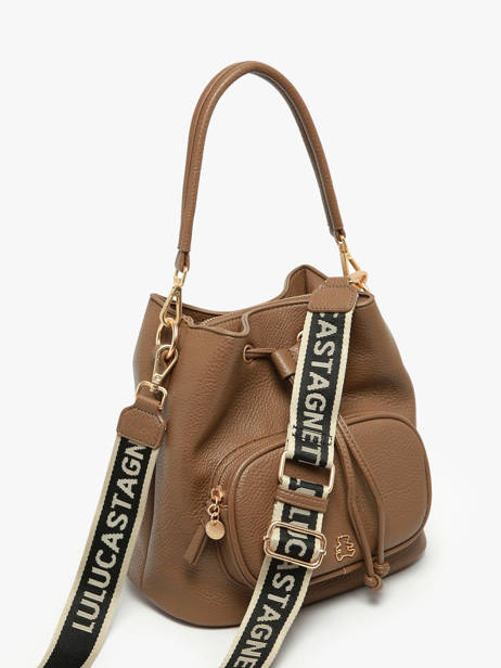 Cross Body Tas Pocket Lulu castagnette Bruin pocket ZAID ander zicht 2