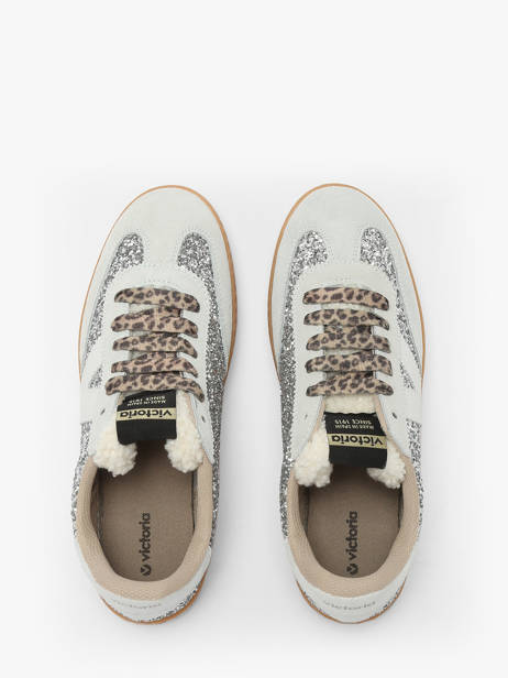 Sneakers Berlin Uit Leder Victoria Zilver women 1126223 ander zicht 4