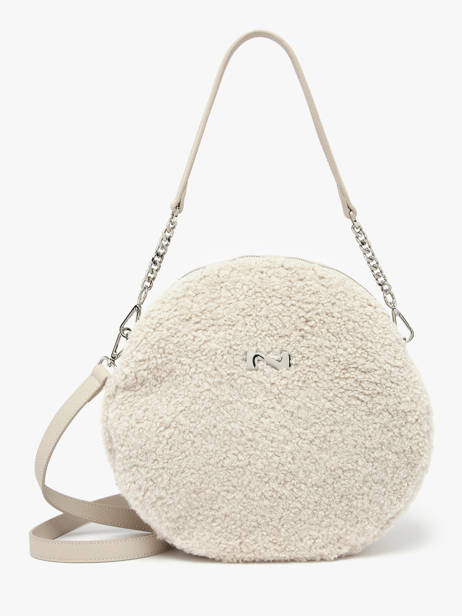 Schoudertas Anna Winter Shearling En Leder Nathan baume Beige nathan S