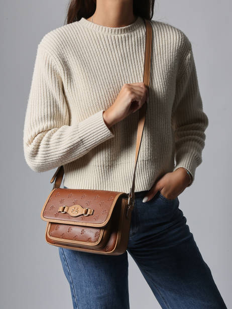 Cross Body Tas Embossed Lulu castagnette Bruin embossed ZAIDOU ander zicht 1