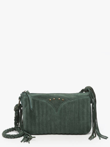 Cross Body Tas Jane Leder Pieces Groen jane 17160059