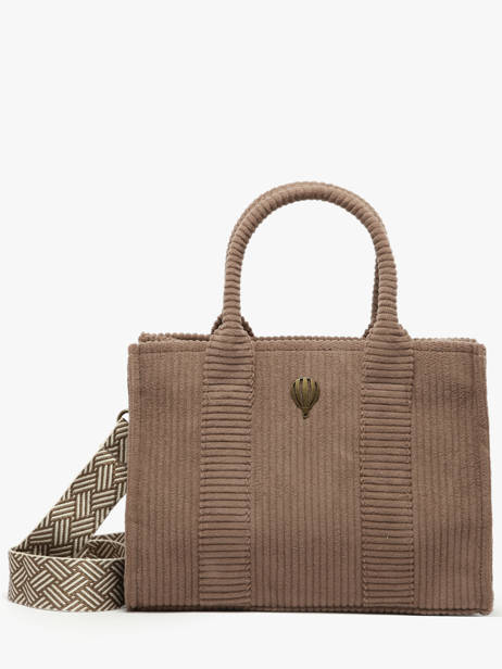 Schoudertas Velours Le voyage en panier Bruin velours AHP242