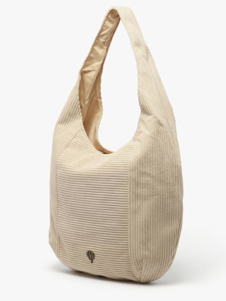 Schoudertas Velours Le voyage en panier Beige velours AHP243 ander zicht 2