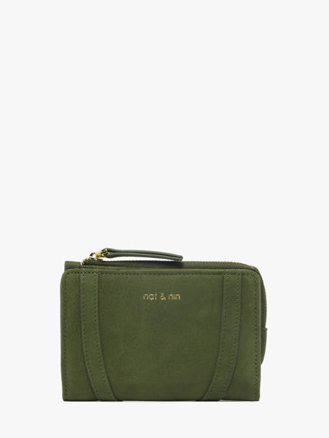 Portefeuille Leder Vintage Nat et nin Groen vintage ROZA