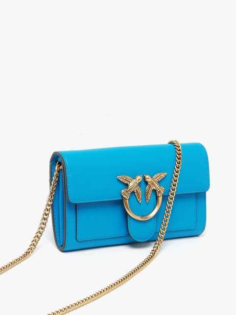 Cross Body Tas Love Bag Icon Leder Pinko Blauw love bag icon A0F1 ander zicht 2