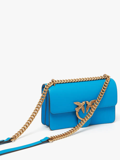 Cross Body Tas Love Bag Icon Leder Pinko Blauw love bag icon A0F1 ander zicht 2