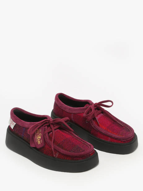 Derby Veterschoenen Clarks Rood women 26184947 ander zicht 1