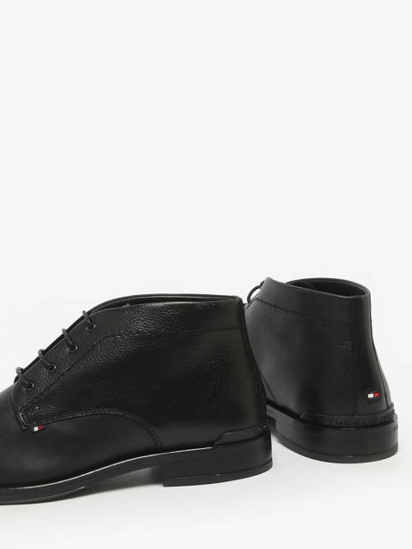 Enkelhoge Stadsschoenen Uit Leder Tommy hilfiger Zwart men 5697BDS ander zicht 2