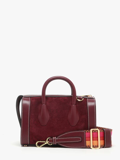 Mini Bowlingtas Bcbg Suède Leder Lancel Rood bcbg A13692 ander zicht 4