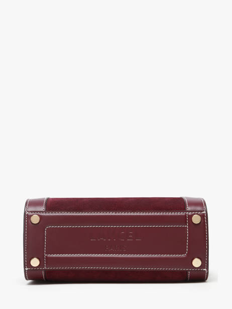 Mini Bowlingtas Bcbg Suède Leder Lancel Rood bcbg A13692 ander zicht 5