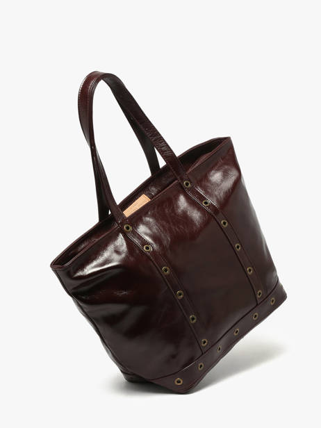 Schoudertas Le Cabas M In Gekreukeld Leder Vanessa bruno Rood cabas cuir 82V40378 ander zicht 2