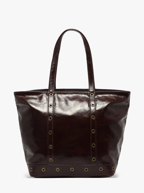 Schoudertas Le Cabas M In Gekreukeld Leder Vanessa bruno Rood cabas cuir 82V40378 ander zicht 4