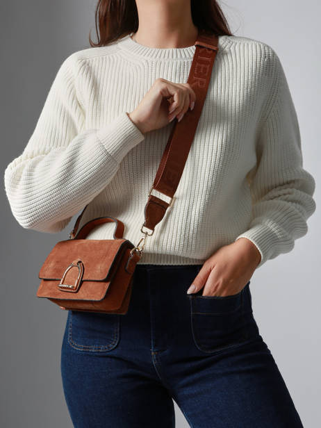 Cross Body Tas Xs Altesse Suede Etrier Bruin altesse suede EASU048X ander zicht 1