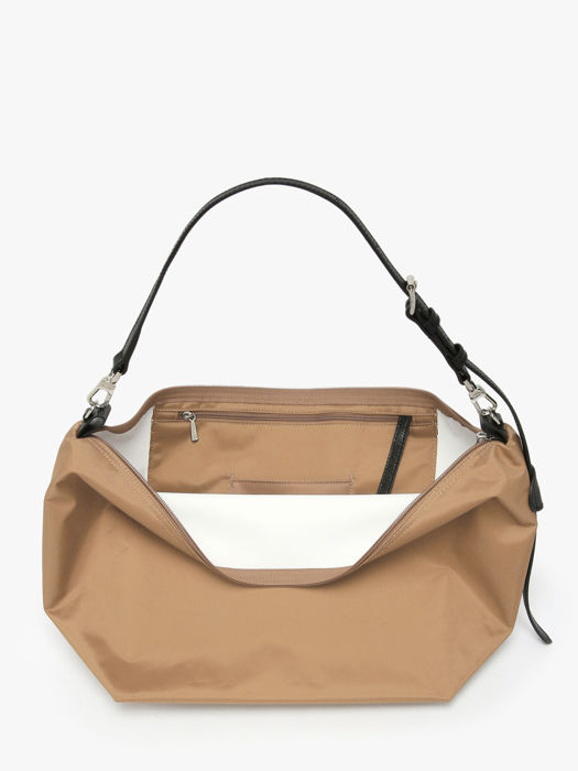 Longchamp Besace longchamp toile Schoudertas Beige