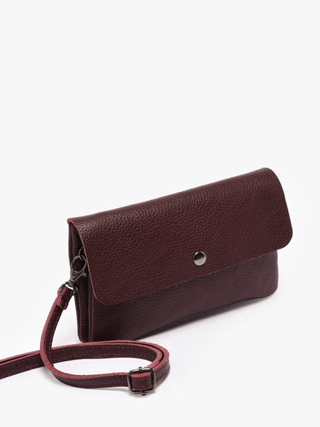 Cross Body Tas Caviar Leder Milano Rood caviar CA23067 ander zicht 2