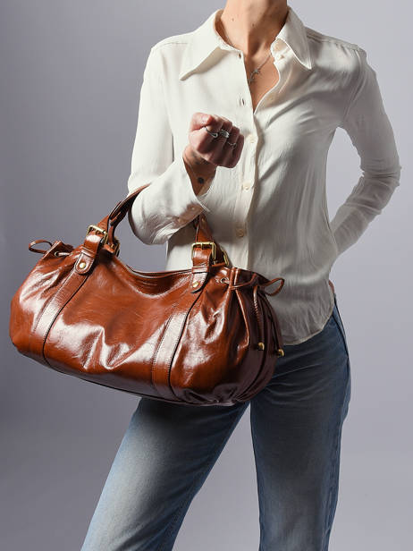 Schoudertas Premium Leder Gerard darel Bruin premium DCS01419 ander zicht 1