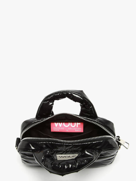 Cross Body Tas Glossy Gerecycleerd Polyester Wouf Zwart glossy BM250023 ander zicht 3