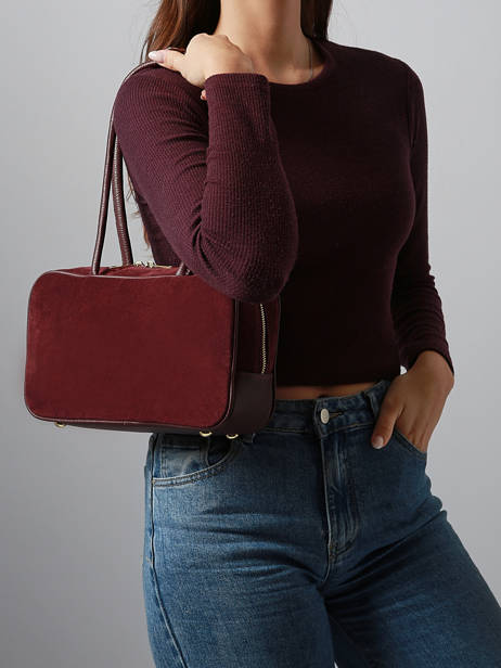 Schoudertas Velvet Caviar Leder Milano Rood velvet caviar VC25093 ander zicht 1