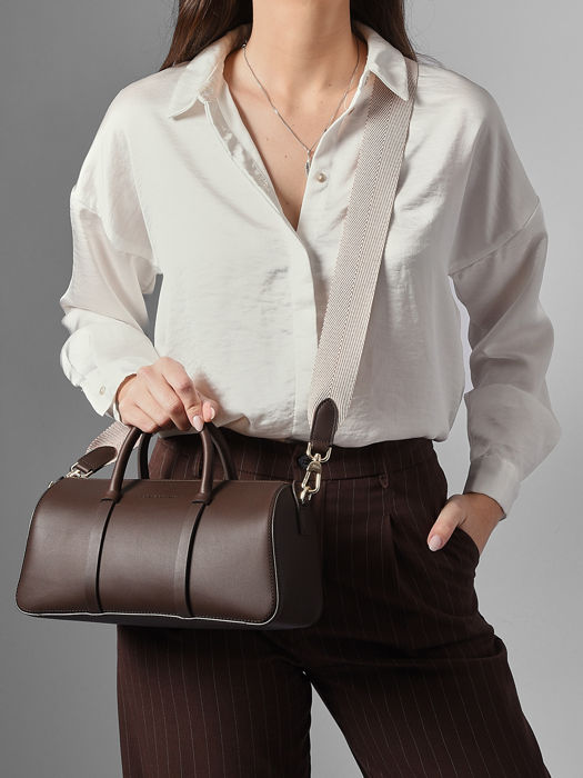 Longchamp Daylong chevron Handtas Bruin