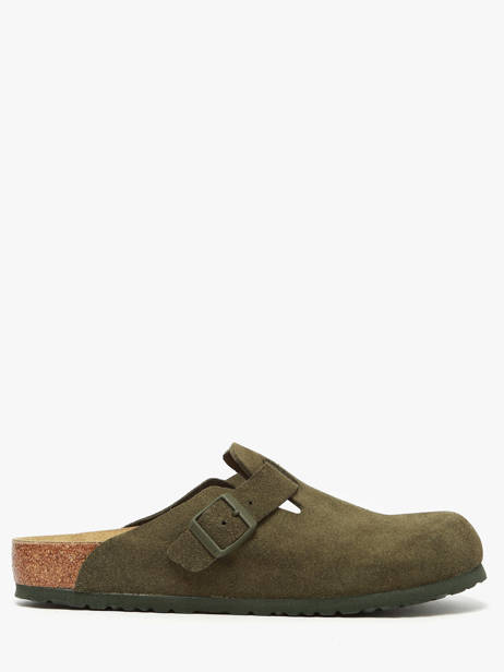 Slippers Boston Uit Leder Birkenstock Groen men 1024721