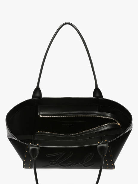 Schoudertas K/ville Studs Leder Karl lagerfeld Zwart k ville B1W30261 ander zicht 3