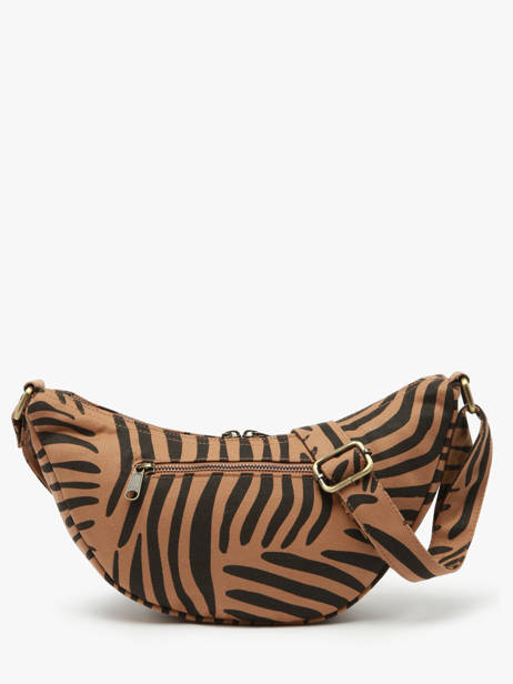 Cross Body Tas Tigre Katoen Hindbag Bruin tigre TI ander zicht 4