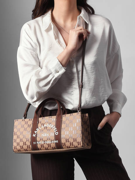 Handtas East-west Mono Magazine Karl lagerfeld Beige rsg B1W50013 ander zicht 1