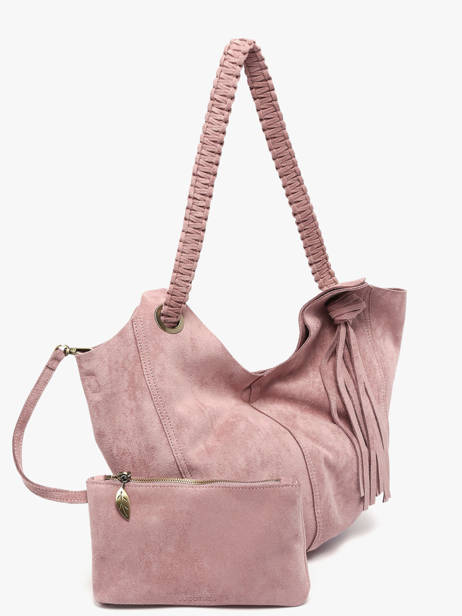 Schoudertas Maranta Fluweel Woomen Roze maranta WMAT11 ander zicht 1