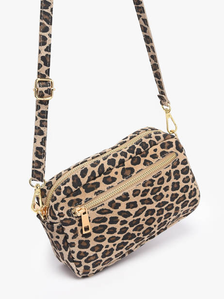 Cross Body Tas Velvet Leopardo Leder Milano Veelkleurig velvet leopardo VL25115 ander zicht 2